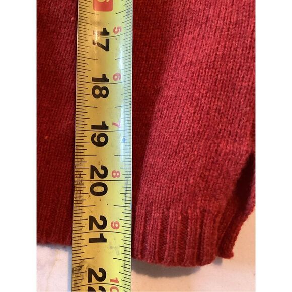 So GSJC Red Lambswool Blend Cropped Sweater Sz XL - Picture 6 of 7